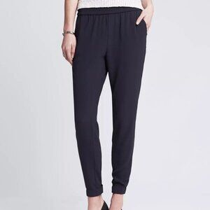 BR Pants Womens #161839 Navy Pull On Dress Pants Jogger Preppy 2P 2 Petite